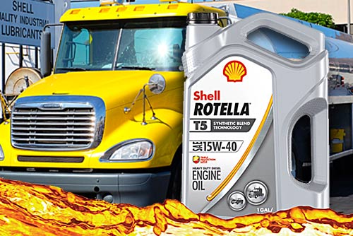 Shell Rotella T5 Heavy Duty Synthetic Blend Engine Oiil