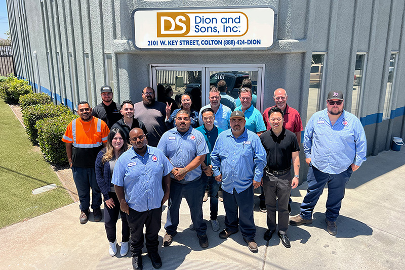Group photo of the Dion Team at the Colton Location